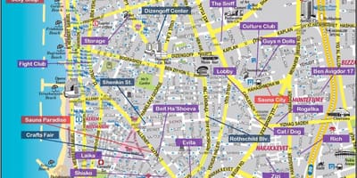 แผนที่ของเกย์ israel. kgm
