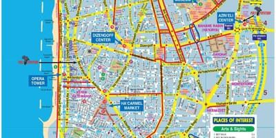 แผนที่ของ israel. kgm จักรยาน