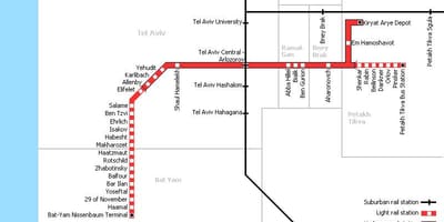 Israel. kgm แผนที่รถไฟใต้ดิน