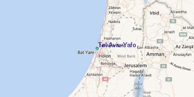 แผนที่ของ israel. kgm yafo 