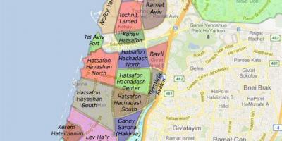 Israel. kgm neighborhoods แผนที่