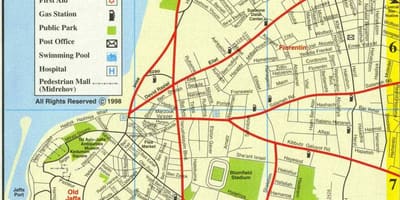 แผนที่ของ kikar hamedina israel. kgm